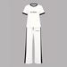 Women's Color-Block Fashion Set Comfortable Casual European American Style Short-Sleeved Long-Legged Two-Piece Outfit 8002 Print_ecoleips.com