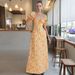 Women's Sexy Square Neck Puff Sleeve Floral Print Tie Front Mini Dress – Summer Resort Gown 2026_ecoleips.com