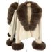 Luxury Short Knit Cardigan With Fox Fur Collar – Elegant Cropped Coat For Women (Acrylic Blend, Soft & Stylish)_ecoleips.com