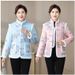 girl Winter 2024 Fleece-Lined Thickened Mom's Chinese Style Jacket New Retro Embroidered Button Coat Cotton Outerwear_ecoleips.com
