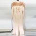 K New Fashion Heavy Industry Nail Bead Three-dimensional Flower Green Fruit Collar Dress Formal Dress Long Skirt_ecoleips.com