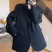 Black Blazer Women With Elegant Design, Korean Style Loose Casual Slimming Jacket For Spring And Autumn_ecoleips.com
