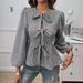 Diyun European And American 2024 Auumn Winer Women's Casual Puff Round Neck Loose Long Sleeve_ecoleips.com