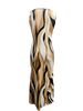 Women's Navy Blue Tie-Dye Halter Maxi Dress With Sleeveless Loose Fit - Boho Chic Summer Vacation Beach Evening Gown For Casual_ecoleips.com