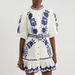 Women's Retro Short Dress With Puff Sleeves & Floral Embroidery - Single Breasted Summer Mini Dress_ecoleips.com
