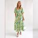 Foreign Trade European And American Women's Clothing Best-Selling 2026 Summer Elegant Square Neck Printed Puff_ecoleips.com