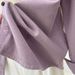 Women's Corduroy Shirt Jacket - Oversized Long Sleeve Button-Down Shirt With Lapel Collar, Mid-Length Fall Winter Casual Blouse In Classic Purple_ecoleips.com
