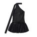 Women's Halter Neck Mini Skirt Fashion Trendy Clothing Thin Summer Casual Dress_ecoleips.com