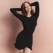 Voya Autumn New European And American Women's Fashion Round Neck Long Sleeve Slim Fit Ruched Twist Short Bodycon Dress_ecoleips.com