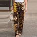 Vintage Women Drawstring Trousers Spring Autumn Fashion Floral Printed Wide Leg Pants Ladies Casual Loose Long Pantalones_ecoleips.com