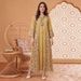Middle Eastern Women's Muslin Dress Dubai Robe Abaya Arabian Attire Malaysian Women's Clothing Polyester_ecoleips.com