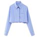 Short Shirt For Women French Design Three Color Options In Stock_ecoleips.com