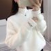 Women's Oversized High Neck Sweater - Soft & Warm Knit Pullover, Solid Color Casual Turtleneck Top For Autumn & Winter_ecoleips.com