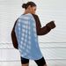 Voya Women's Clothing European Women's Clothing 2026 Spring/summer American Retro Patchwork Color-blocking Raglan Long-sleeve_ecoleips.com