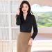 Women's Professional Suit Set Waist-Cinching Elegant Blazer And Skirt Hotel Reception Banquet Business Formal Occasions_ecoleips.com