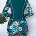 Women'S Clothing Boxer Surfing Suit Printed Long Sleeved Split Conservative Swimsuit_ecoleips.com