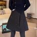 2025 Autumn Winter New Woolen Shimmer A-line Short High Waist Slimming Half Skirt For Plus Size Women_ecoleips.com