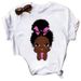 European And American Cross-border Foreign Trade Clothing, African Girl Round-neck Printed Women's Short-sleeve T-shirt_ecoleips.com