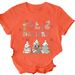 European And American Cross-border Foreign Trade Women's Clothing Christmas-themed Round-neck Printed Short-sleeve_ecoleips.com