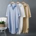 Women's Clothing Cotton And Linen Loose Design Casual Tops Korean Sun Protection Shirt Jacket_ecoleips.com