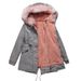 European-Sized Winter Parka Coat – Heavyweight Cotton-Polyester Blend (1XL-5XL, Black/Dark Pink/Gray-Pink)_ecoleips.com