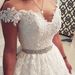 New Luxury Long Sleeve Noble White Elegant Mid Waist A Line V Neck Chinese Short Wedding Dress_ecoleips.com
