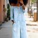 Women's Denim Jumpsuit One-Shoulder Sexy Fashion Spring Autumn Romper With Single Row Buttons_ecoleips.com