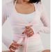 Women Sexy Wrap Crop Tops Tees Long Sleeve Deep V Neck Tie Workout Ballet Pilates Yoga T-Shirts With Thumb Holes Cropped Tops_ecoleips.com