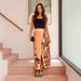 2025 New Style Midi Printed Split Sexy Bodycon A-line Skirt_ecoleips.com