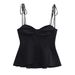 Women's Clothing Strapless Top American Style Thin Summer Fashion Trendy Clothing Hommade Feel Regular Fit Polyester_ecoleips.com