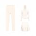 Women's Slim Fit Three Piece Set Hooded Jacket Skirt Cropped Pants Elastic Sports Running Yoga Outerwear_ecoleips.com