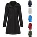 Women's Lightweight Water-Resistant Hooded Trench Coat With Detachable Hood, Long Sleeve Casual Jacket For Spring & Fall, Loose Fit Travel Windbreaker_ecoleips.com
