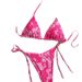 Women's Clothing Tie Dye Bikini Sexy Halter Neck Tie Triangle Bag Swimsuit_ecoleips.com