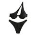 Verve 2025 Solid Color Sexy Triangle Women's Two-Piece Swimsuit Single Shoulder Beach Bikini_ecoleips.com