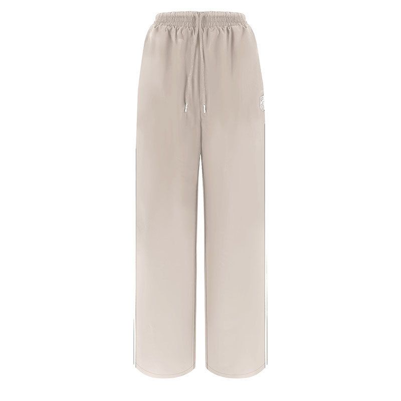 New 2025 Women's High-Waisted Wide-Leg Pants Comfortable Sporty Versatile Striped Drawstring Loose Fit Casual American Style_ecoleips.com