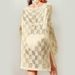 European And American Summer New Beach Dress Women's Solid Color Sexy Knitted Hollow Beach Bikini Swimsuit Blouse Sunscreen Clothing_ecoleips.com