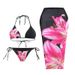 Women's 3-Piece Printed Bikini Set - Slim Wrap Skirt & Matching Swimsuit For Beach & Pool_ecoleips.com