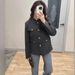 Minimalist Stand Collar Long Sleeve Jacket – Relaxed Fit With Button Front & Functional Pockets For Casual & Office Wear_ecoleips.com