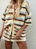 Cross-Border European And American 25 Spring Summer New Women's Fashion Hot-Selling Woolen Color-Block Lapel_ecoleips.com