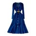 Women’s Clothing Square Neck Denim Dress Spring New Style Celebrity Temperament Goddess Style Waist Slimming Long Swing_ecoleips.com