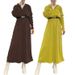 Women's Clothing Ladies' Middle Eastern Muslim Woolen Stripe Fashionable And Elegant Belted Dress_ecoleips.com