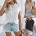 2026 Spring Summer Solid Color Cable Casual Loose Batwing Sleeve Knit Top Cross-Border Women's Fashion_ecoleips.com