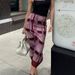 Talenza Plaid Print Skirt Women's Sexy Contrast Patchwork High Waist Back Zipper Bottom Slit Skirt Female Fashion Casual Skirts_ecoleips.com