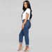 Women's Clothing New Jeans Loose High Waist Nine Points Straight Pants_ecoleips.com