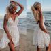 Women's Lace Lace Maxi Dress V-Neck Backless Dress_ecoleips.com