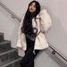 Women's Fleece Jacket With Zip Front, Cozy Sherpa Lining, Long Sleeve, Loose Fit, Warm Winter Outerwear For Casual & Commute_ecoleips.com