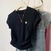 American-Style Summer Women's Top With A Niche Sweet-Spicy Flavor: Short-Sleeved, Embroidered, Solid-Color, Pleated, Wai_ecoleips.com