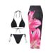 Women's 3-Piece Printed Bikini Set - Slim Wrap Skirt & Matching Swimsuit For Beach & Pool_ecoleips.com