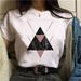 New Top With Geometric Patterns, Loose Fit, Cute Cartoon Print, Plus-size Women's Short-sleeve T-shirt_ecoleips.com