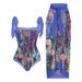 Women's Clothing Two Piece Skirt Multi Color Print Sexy Bikini Set_ecoleips.com